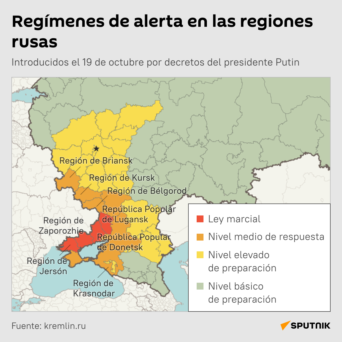 Regímenes de alerta en las regiones rusas - Sputnik Mundo