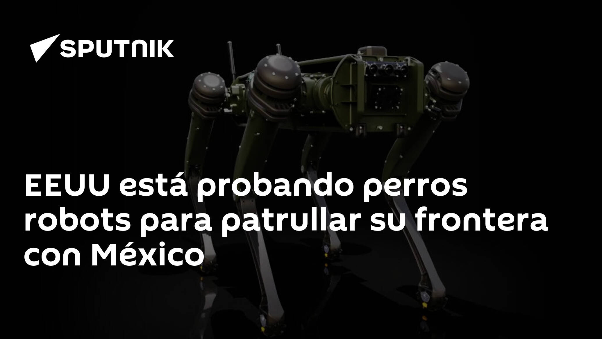 EE.UU. desarrolla perros robot para patrullar la frontera con México