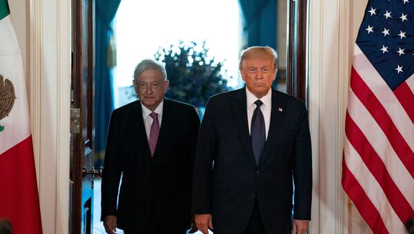 Los presidentes de México y EEUU, Andrés Manuel López Obrador y Donald Trump - Sputnik Mundo