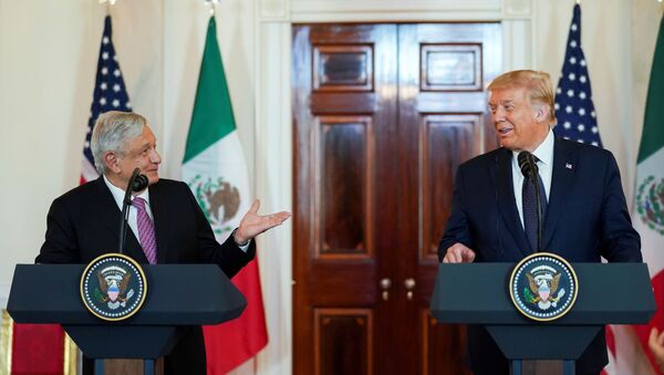 Los presidentes de México y EEUU, Andrés Manuel López Obrador y Donald Trump - Sputnik Mundo