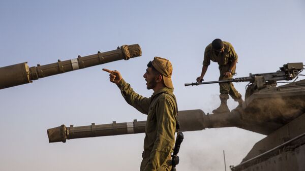 Израильские солдаты на контролируемых Израилем Голанских высотах - Sputnik Mundo