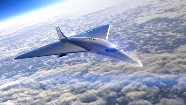El futuro avión supersónico de Virgin Galactic (ilustración) - Sputnik Mundo