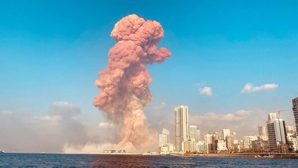 La explosión en Beirut. - Sputnik Mundo