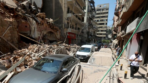 Consecuencias de la explosión en el puerto libanés de Beirut - Sputnik Mundo
