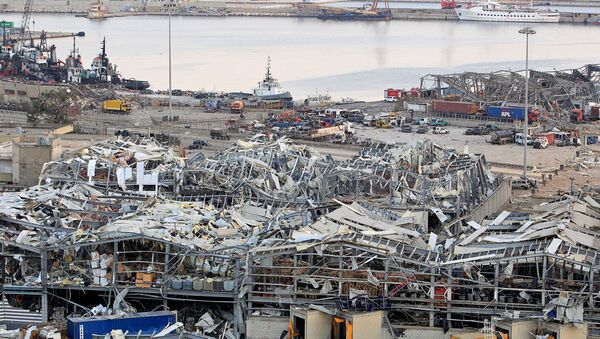 Consecuencias de la explosión en el puerto de Beirut, Líbano - Sputnik Mundo