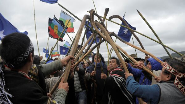Protesta de la comunidad mapuche en Chile - Sputnik Mundo