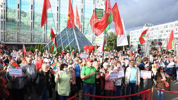 Protestas progubernamentales en Minsk, Bielorrusia (archivo) - Sputnik Mundo