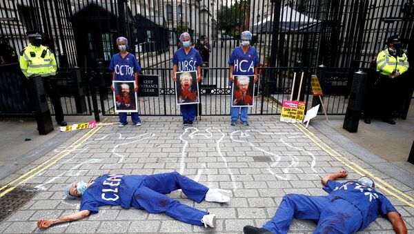 Protestas en Londres, Reino Unido - Sputnik Mundo
