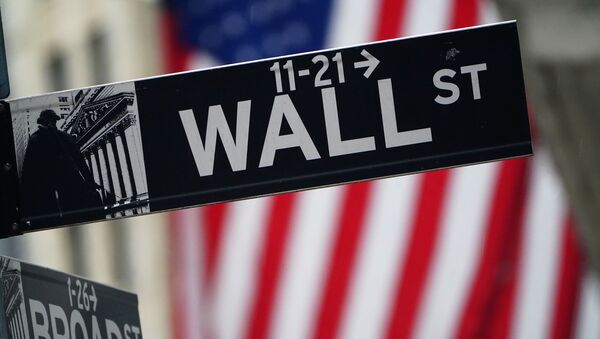 Señal de tráfico en Wall Street - Sputnik Mundo