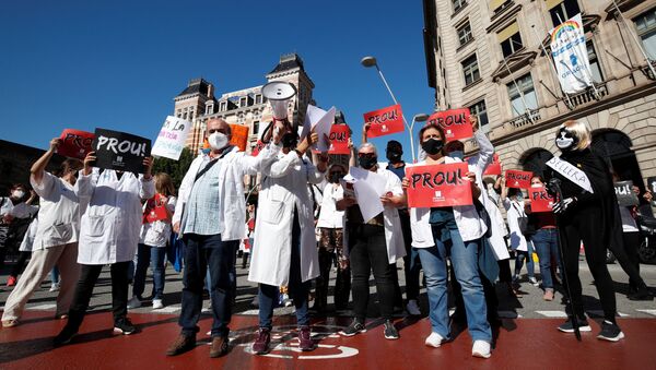 Huelga de los médicos de atención primaria de Cataluña  - Sputnik Mundo