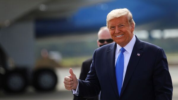 Donald Trump durante su campaña en Greenville - Sputnik Mundo