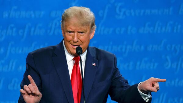 Donald Trump, presidente de EEUU, durante los debates con el candidato a la presidencia Joe Biden - Sputnik Mundo