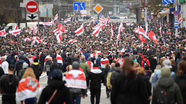 Protestas en Minsk, Bielorrusia - Sputnik Mundo
