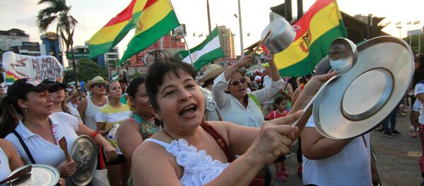 Protestas en Santa Cruz, Bolivia Protestas en Santa Cruz, Bolivia - Sputnik Mundo