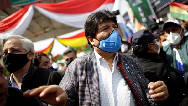 Evo Morales, expresidente de Bolivia, tras volver a su país - Sputnik Mundo