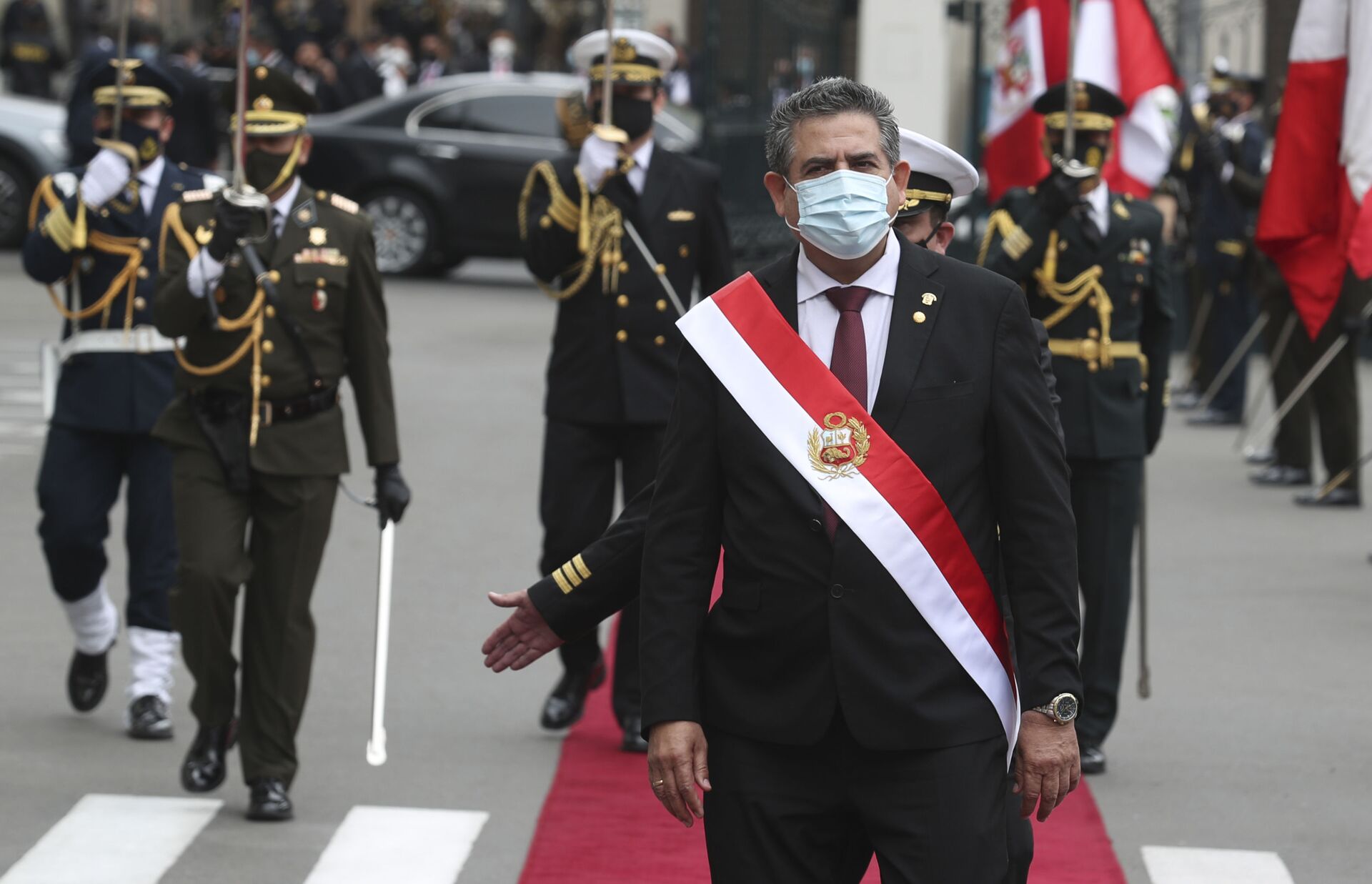 Manuel Merino durante su asunción como presidente de Perú Manuel Merino durante su asunción como presidente de Perú - Sputnik Mundo, 1920, 08.12.2022