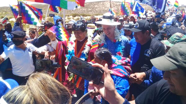 Llegada de Evo Morales a Orinoca, departamento de Oruro - Sputnik Mundo
