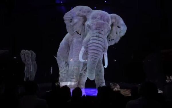 Holograma de un elefante en el Circus Internacional - Sputnik Mundo