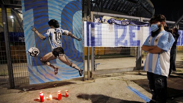 La ciudad de Nápoles, Italia, tras la muerte de Diego Maradona - Sputnik Mundo
