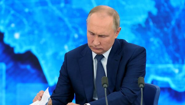 La gran rueda de prensa anual del presidente ruso, Vladímir Putin - Sputnik Mundo