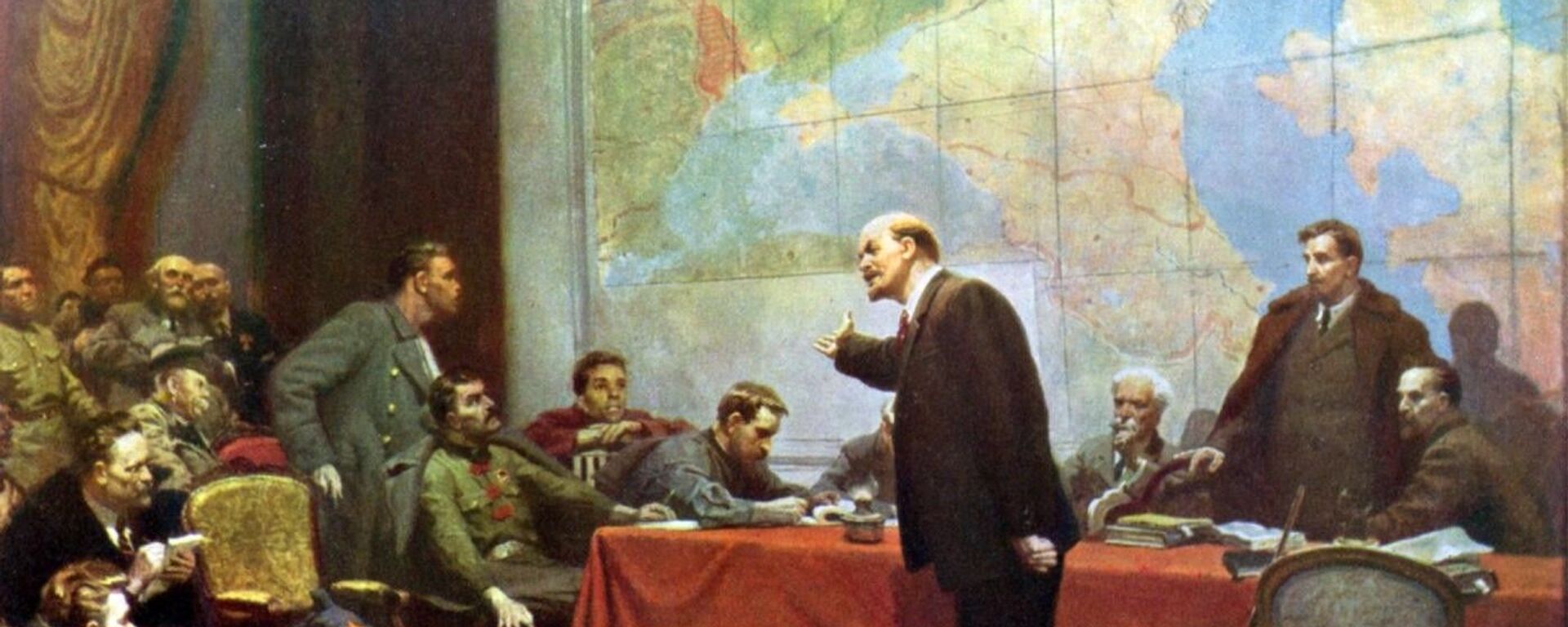 Vladímir Lenin presenta el plan de electrificación de Rusia GOELRÓ (Leonid Shmatko, 1957) - Sputnik Mundo, 1920, 08.11.2021