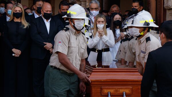 El funeral del exgobernador del estado mexicano de Jalisco Aristóteles Sandoval - Sputnik Mundo