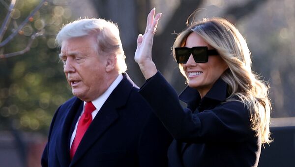 El presidente de EEUU, Donald Trump, junto a su mujer Melania - Sputnik Mundo