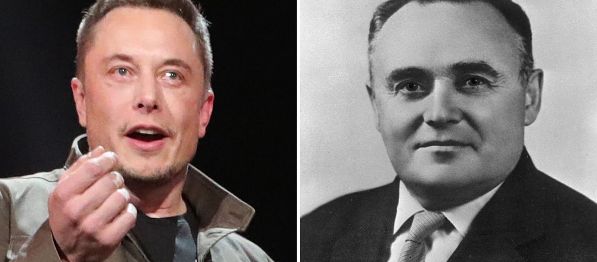 Elon Musk, fundador de SpaceX, y Seguéi Korolióv, ingeniero de cohetes soviético - Sputnik Mundo, 1920, 12.01.2021