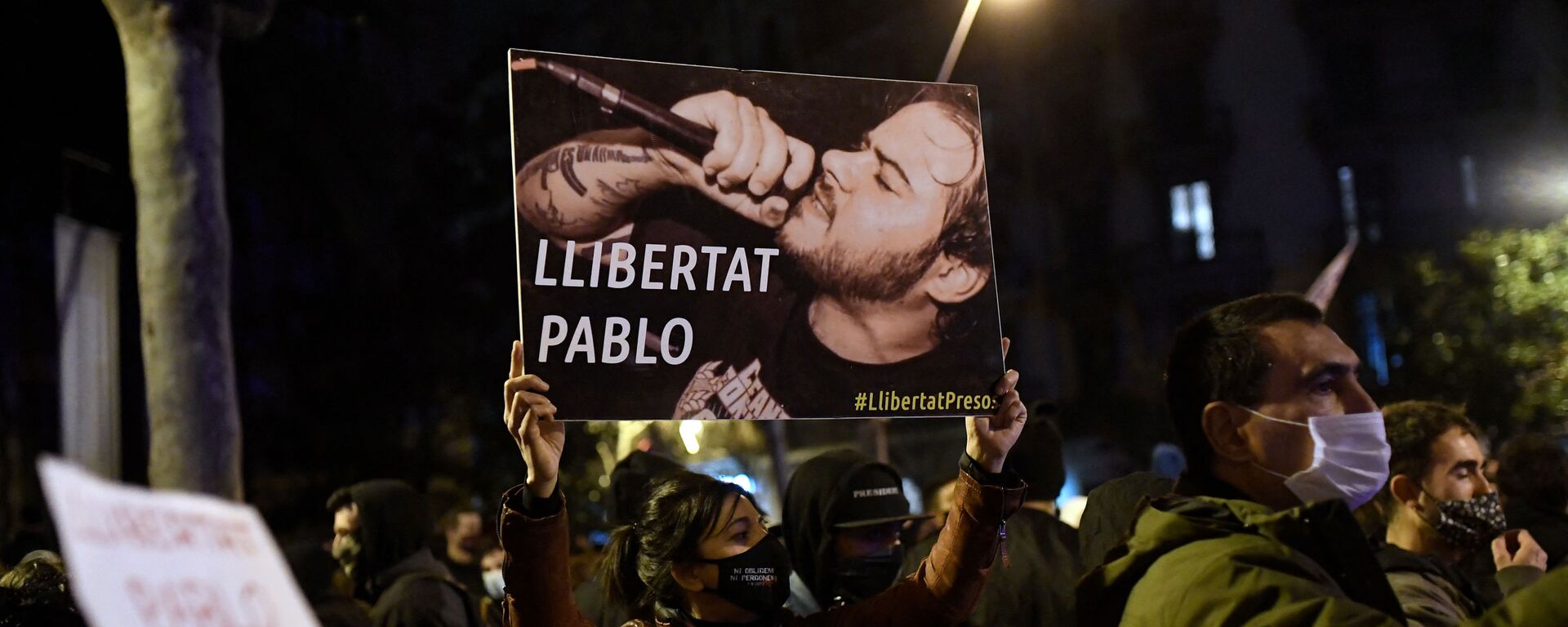 Protesta contra el encarcelamiento del rapero español Pablo Hasel - Sputnik Mundo, 1920, 19.02.2021