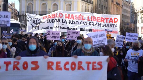 Manifestación en Madrid contra la privatización de la Sanidad y otros recortes sociales - Sputnik Mundo