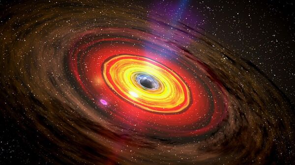Un agujero negro, ilustración - Sputnik Mundo
