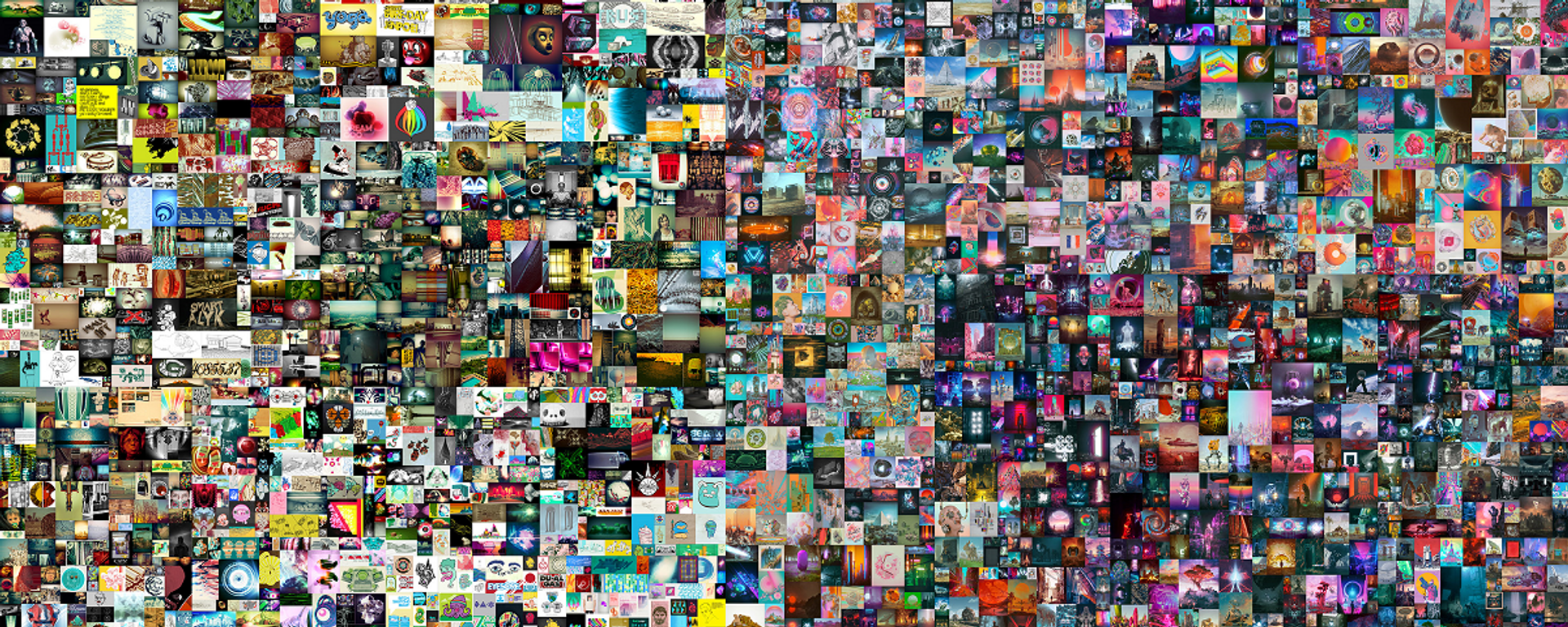 El 'collage' del artista digital estadounidense 'Beeple', titulado 'Everydays: The First 5000 Days' ('Todos los días: los primeros 5.000 días')  - Sputnik Mundo, 1920, 12.03.2021