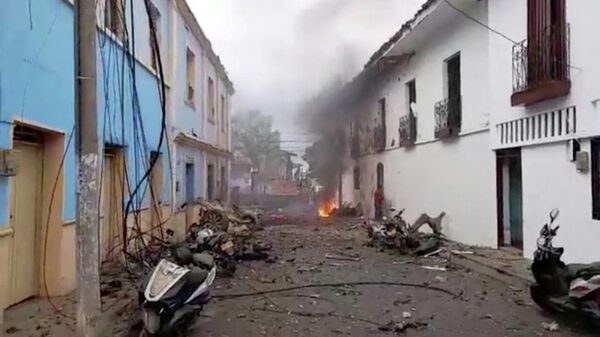 Lugar de explosión en la ciudad colombiana de Corinto - Sputnik Mundo