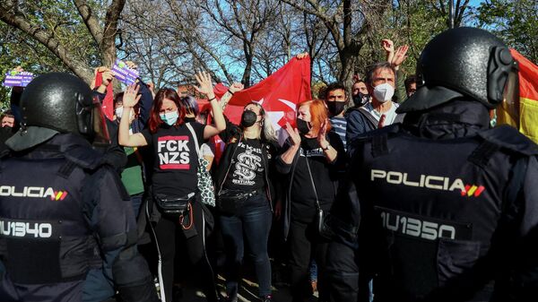 Protestas contra VOX en Madrid, España - Sputnik Mundo