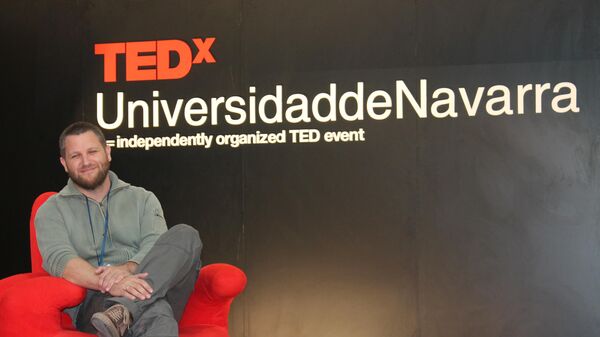 El reportero David Beriain, durante una charla  en Navarra de 2013 - Sputnik Mundo