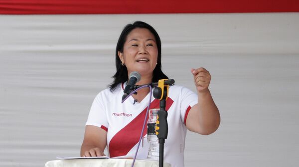 La candidata a la presidencia de Perú, Keiko Fujimori, durante un acto - Sputnik Mundo