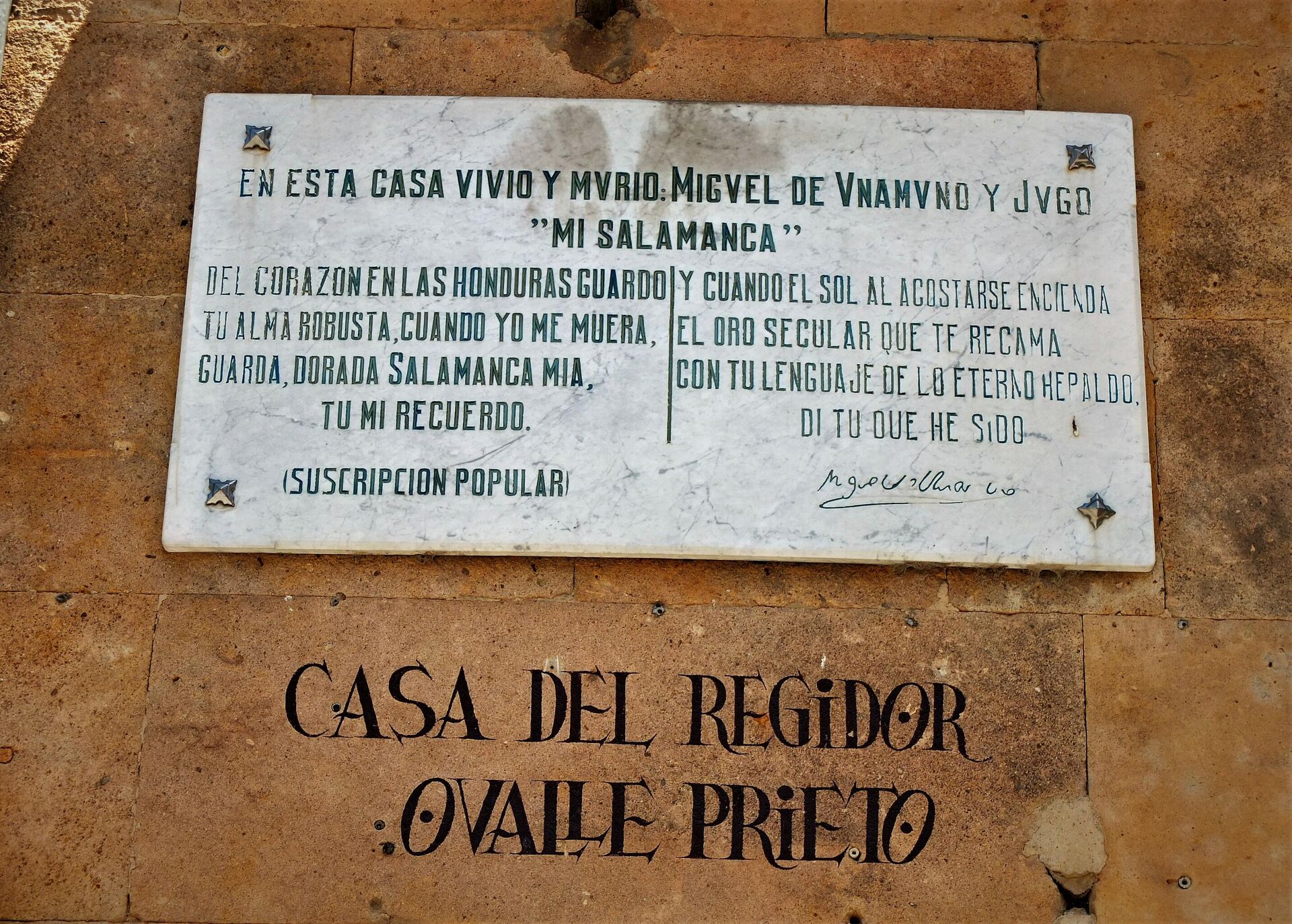 Placa en la casa salmantina de Miguel de Unamuno  - Sputnik Mundo, 1920, 11.06.2021