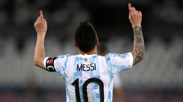 Lionel Messi en la Copa América 2021 - Sputnik Mundo