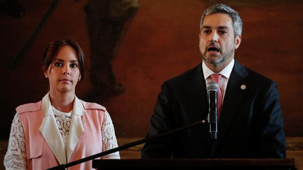 Mario Abdo Benitez, presidente de Paraguay, y Silvana  Abdo, primera dama (archivo) - Sputnik Mundo