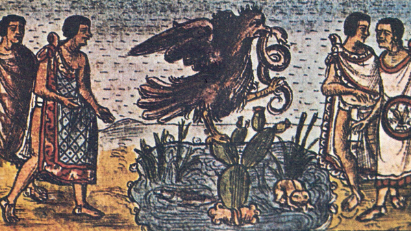 La fundación de Tenochtitlán, ilustración - Sputnik Mundo