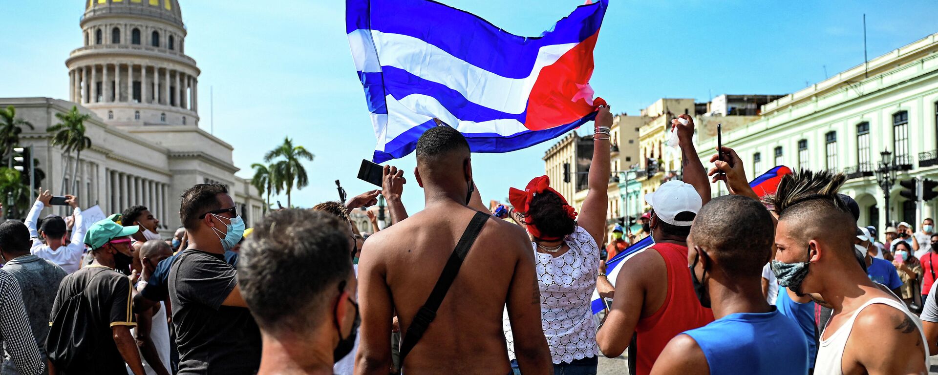 Protestas en la Habana, Cuba - Sputnik Mundo, 1920, 15.07.2021