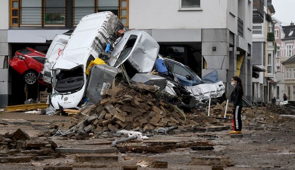 Las consecuencias de la inundación en Bad Neuenahr-Ahrweiler. - Sputnik Mundo