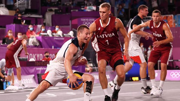 El equipo masculino de baloncesto 3x3 del Comité Olímpico Ruso  - Sputnik Mundo