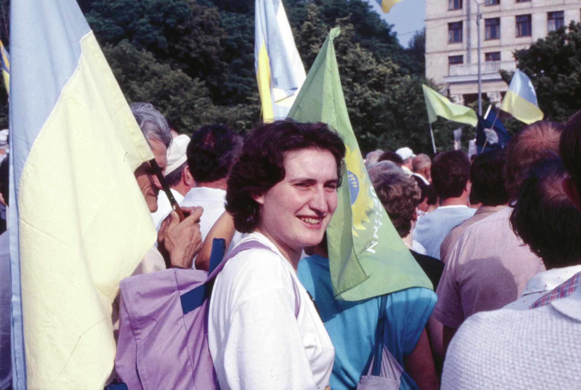 Sara Gutiérrez en una manifestación en Kiev (Ucrania) - Sputnik Mundo, 1920, 06.08.2021