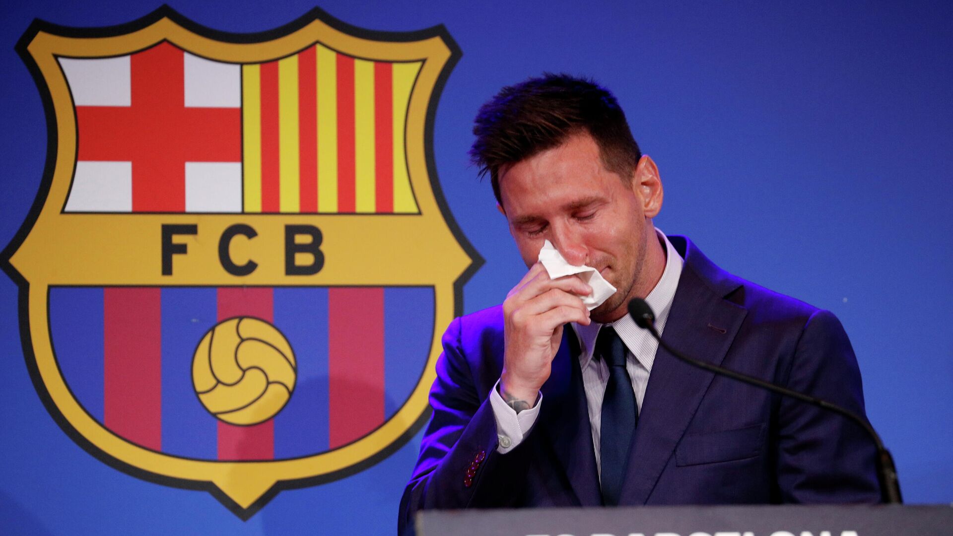 Messi rompe en llanto al dejar el Barcelona - Sputnik Mundo, 1920, 13.08.2021