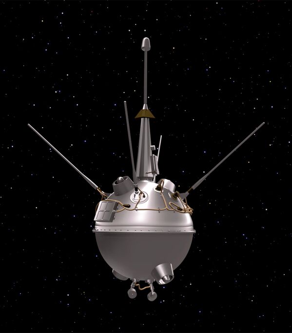 Luna 2 fue la segunda de una serie de sondas espaciales lanzadas por la Unión Soviética en dirección a la Luna. Fue lanzada el 12 de septiembre de 1959 desde el Cosmódromo de Baikonur y llegó a la Luna el 13 de septiembre del mismo año, a la zona conocida como Mare Imbrium. El diseño de Luna 2 era similar al de Luna 1, una sonda esférica con antenas y partes de instrumentos que sobresalían. - Sputnik Mundo