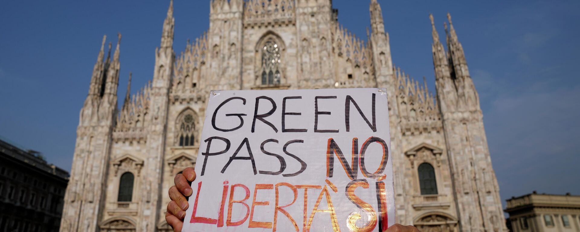 Protestas en Italia contra el pase verde - Sputnik Mundo, 1920, 02.09.2021