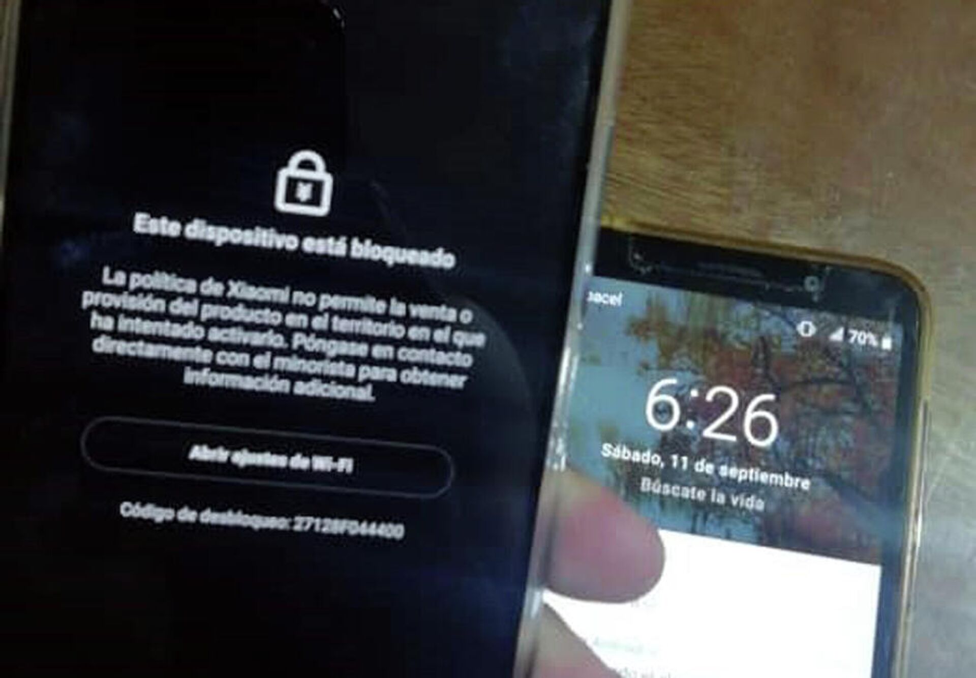 Copia de pantalla de teléfono Xiaomi bloqueado en Cuba - Sputnik Mundo, 1920, 12.09.2021