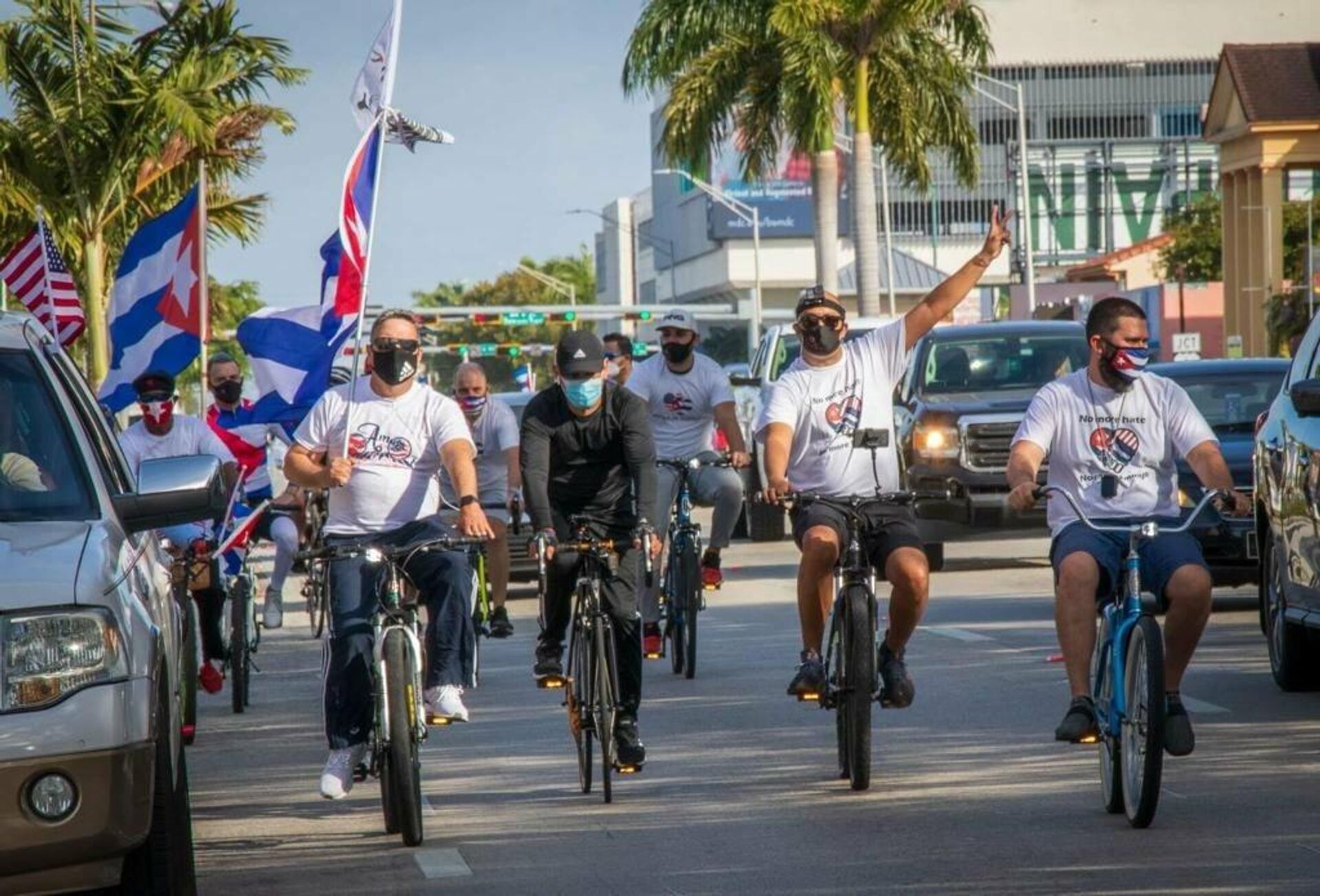 Bicicleteada contra el bloqueo de EEUU a Cuba - Sputnik Mundo, 1920, 13.09.2021