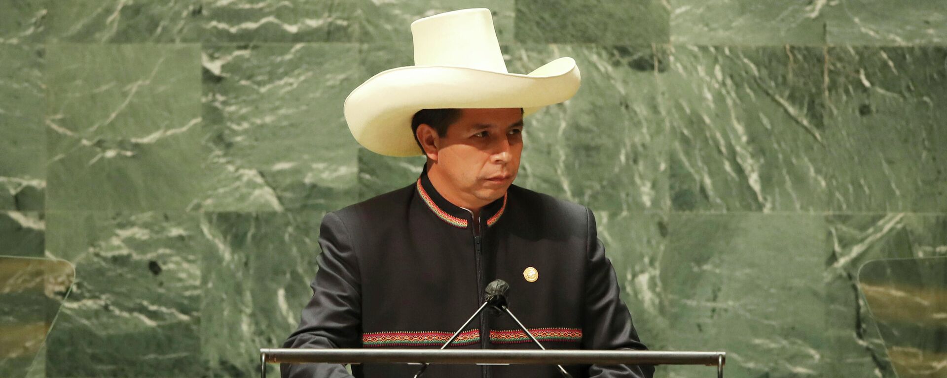 El presidente de Perú, Pedro Castillo, durante la Asamblea General de Naciones Unidas en 2021 - Sputnik Mundo, 1920, 08.02.2022